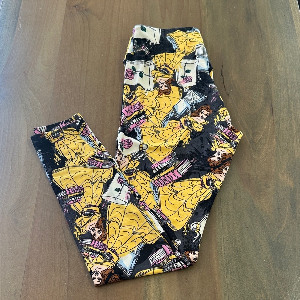 LuLaRoe Disney Princess Belle Leggings Beauty & The Beast - OS